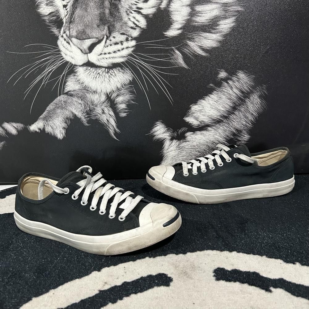 Converse Jack Purcell 1Q699 Athletic Shoes Unisex M9/W10.5 Black Textile Sports
